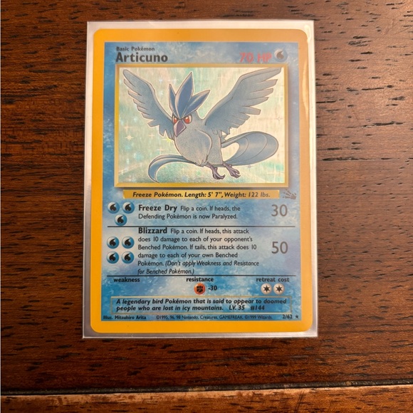 1999 Fossil Articuno Holo Rare 2/62. - Picture 5 of 5